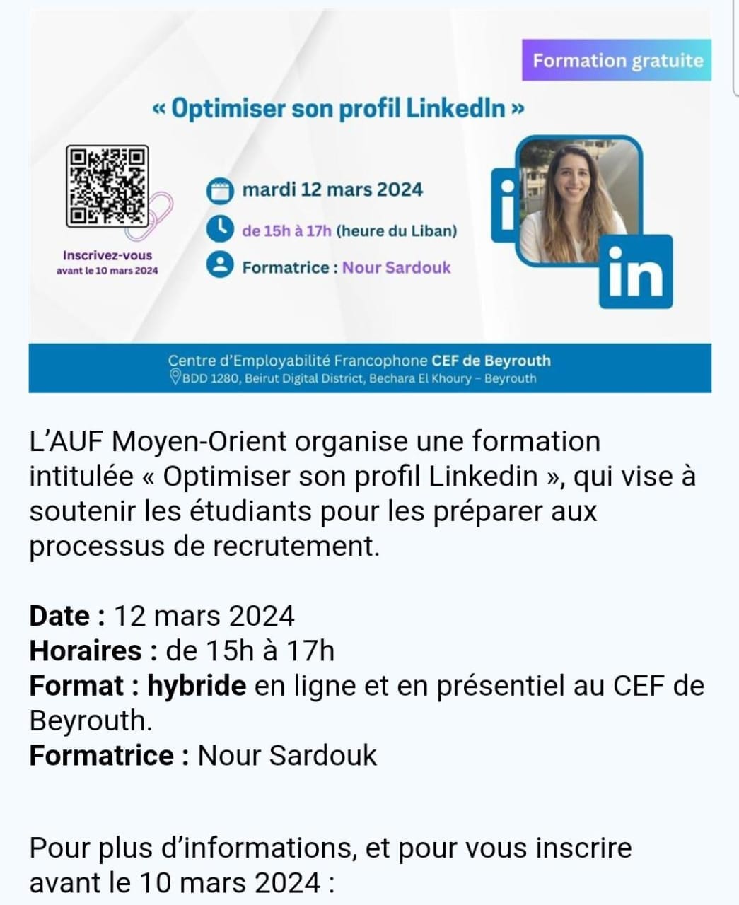 “Improving Your LinkedIn Profile” Workshop